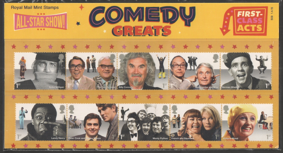 (image for) 2015 Comedy Greats Royal Mail Presentation Pack 509 - Click Image to Close